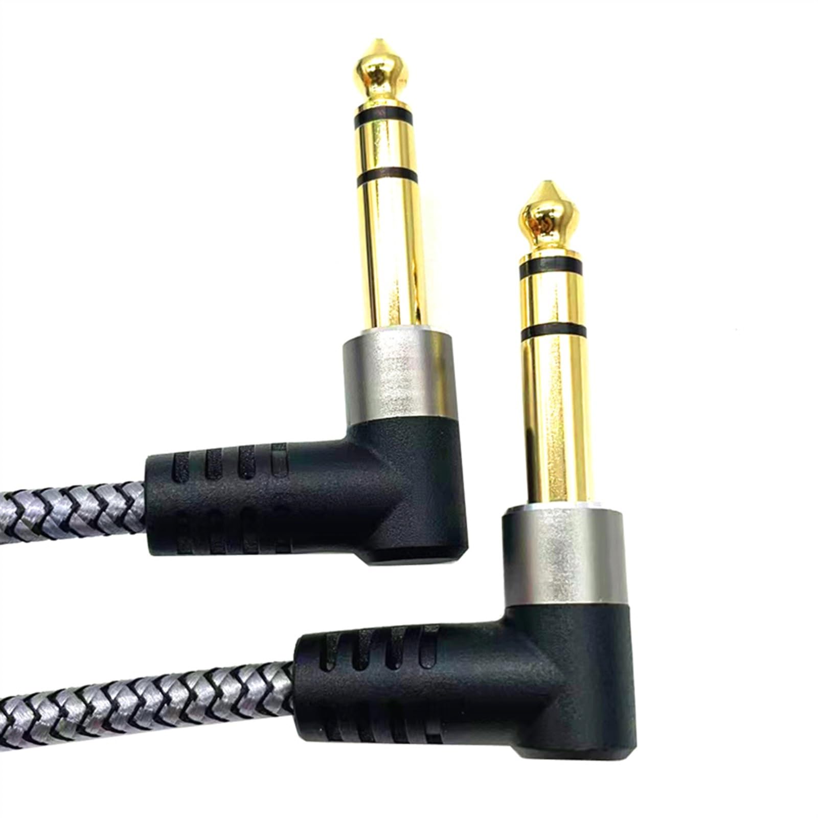akcesoria do gitary 6,35 Mm Stereo Audio Zbalansowany Kabel TRS 1/4 Kątowy Do Kątowego Wzmacniacza Głośnikowego Kabel Dwukanałowy (Color : 3m)