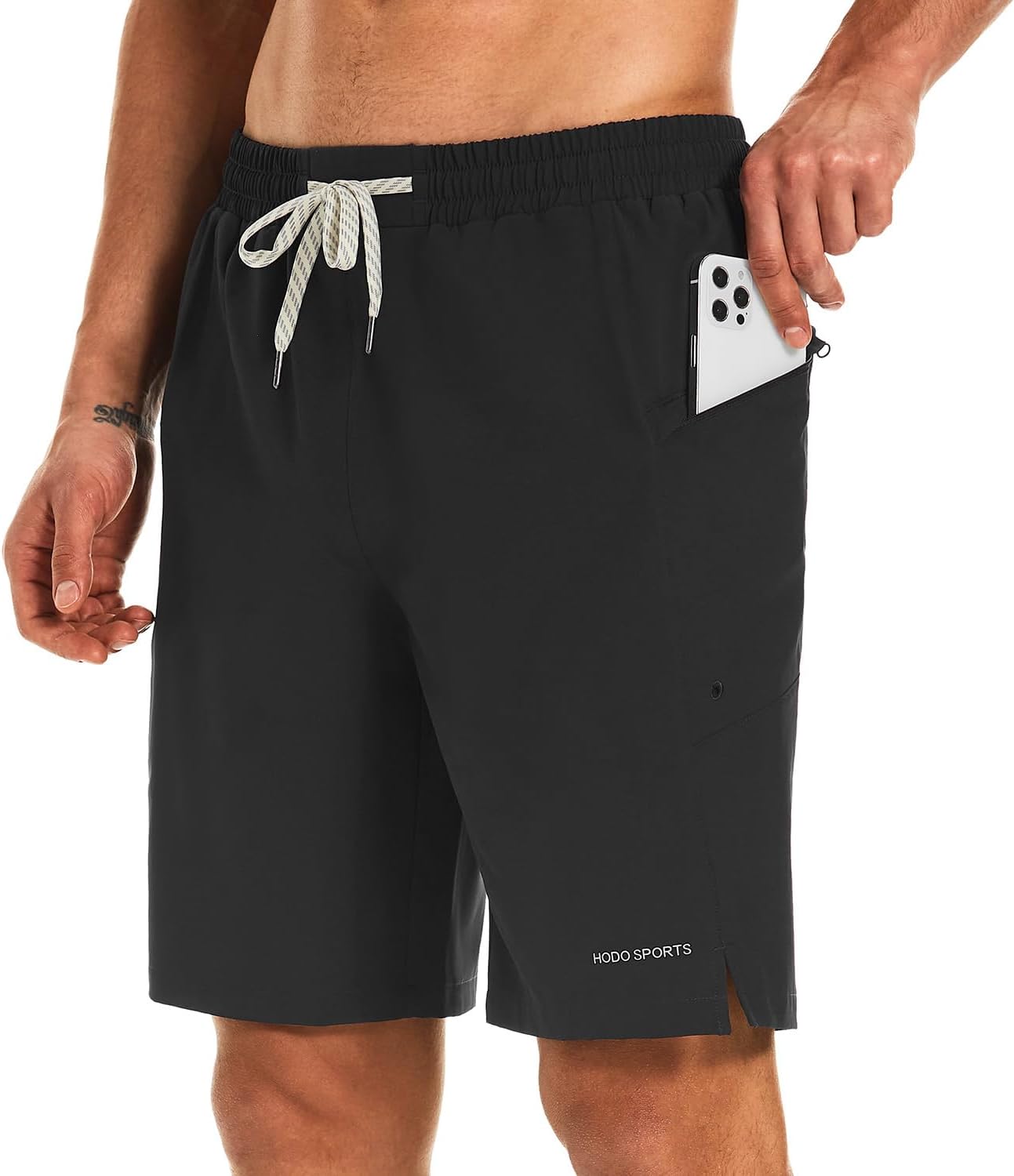 HODOSPORTS Mens Swimsuit Trunks 9" Quick Dry Swim Shorts with Compression Liner and Pockets
