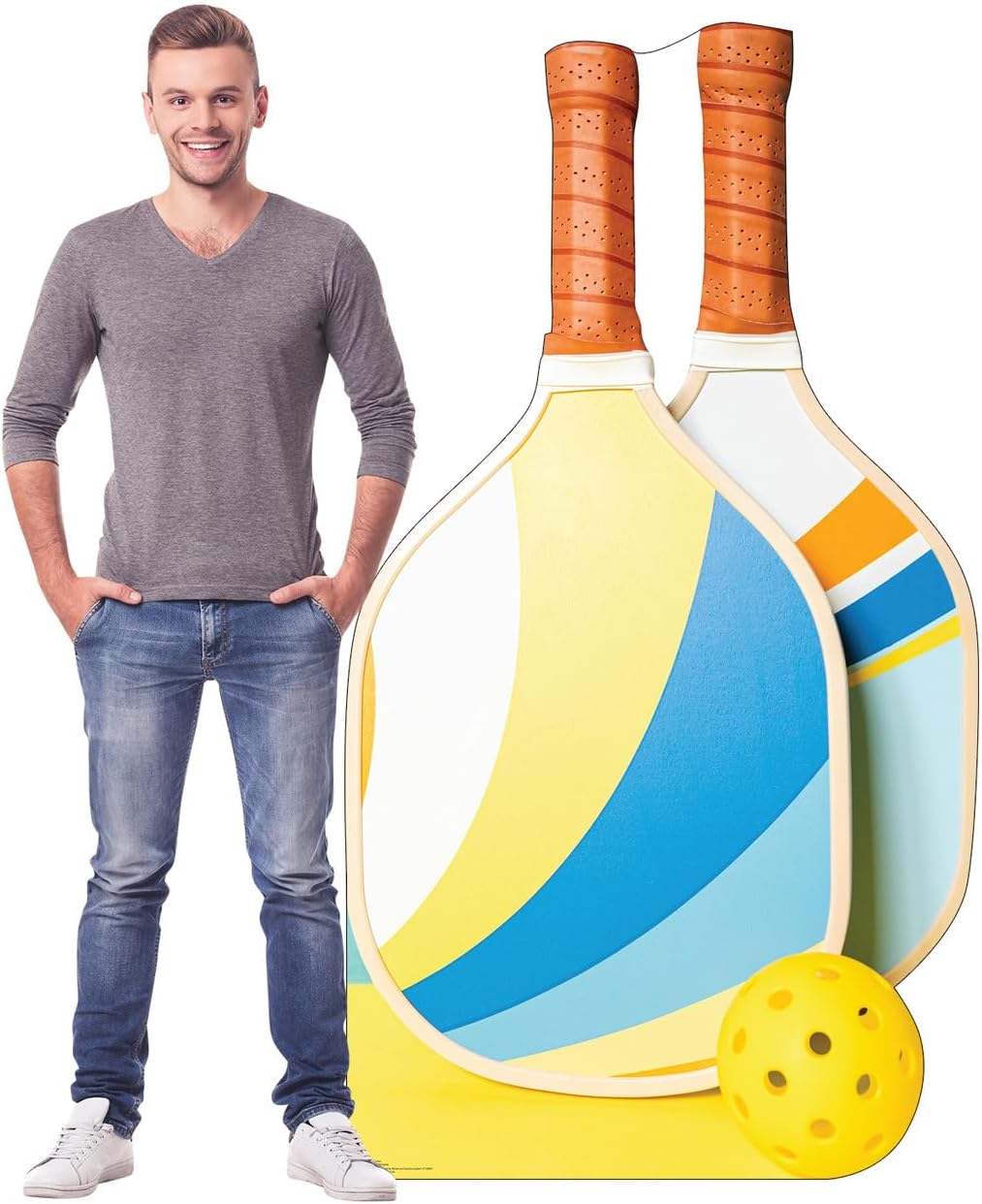 Cardboard People Pickle Ball Standee Life Size Cardboard Cutout Standup