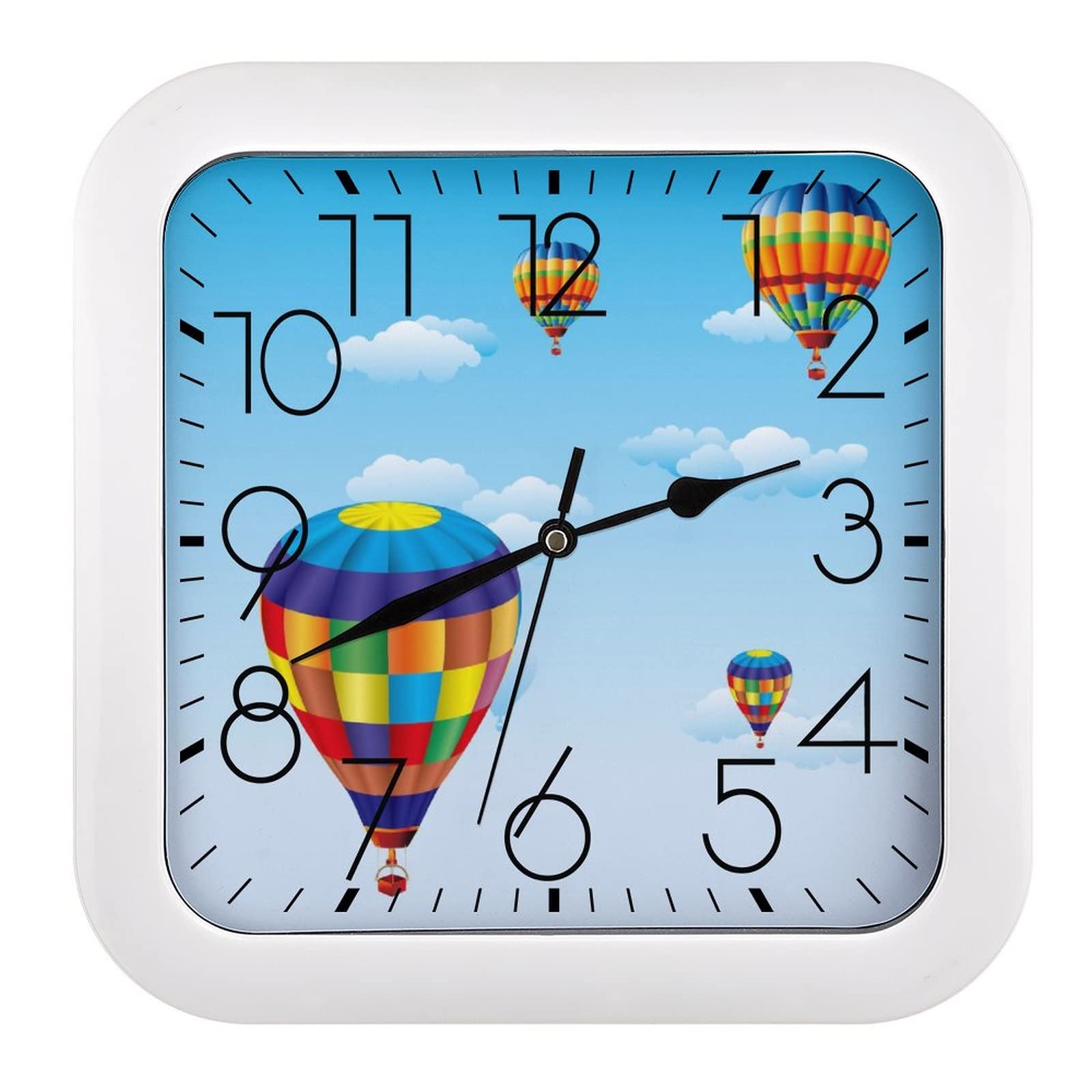 Montgolfière horloge murale pour décorer une salle de classe ou un salon moderne