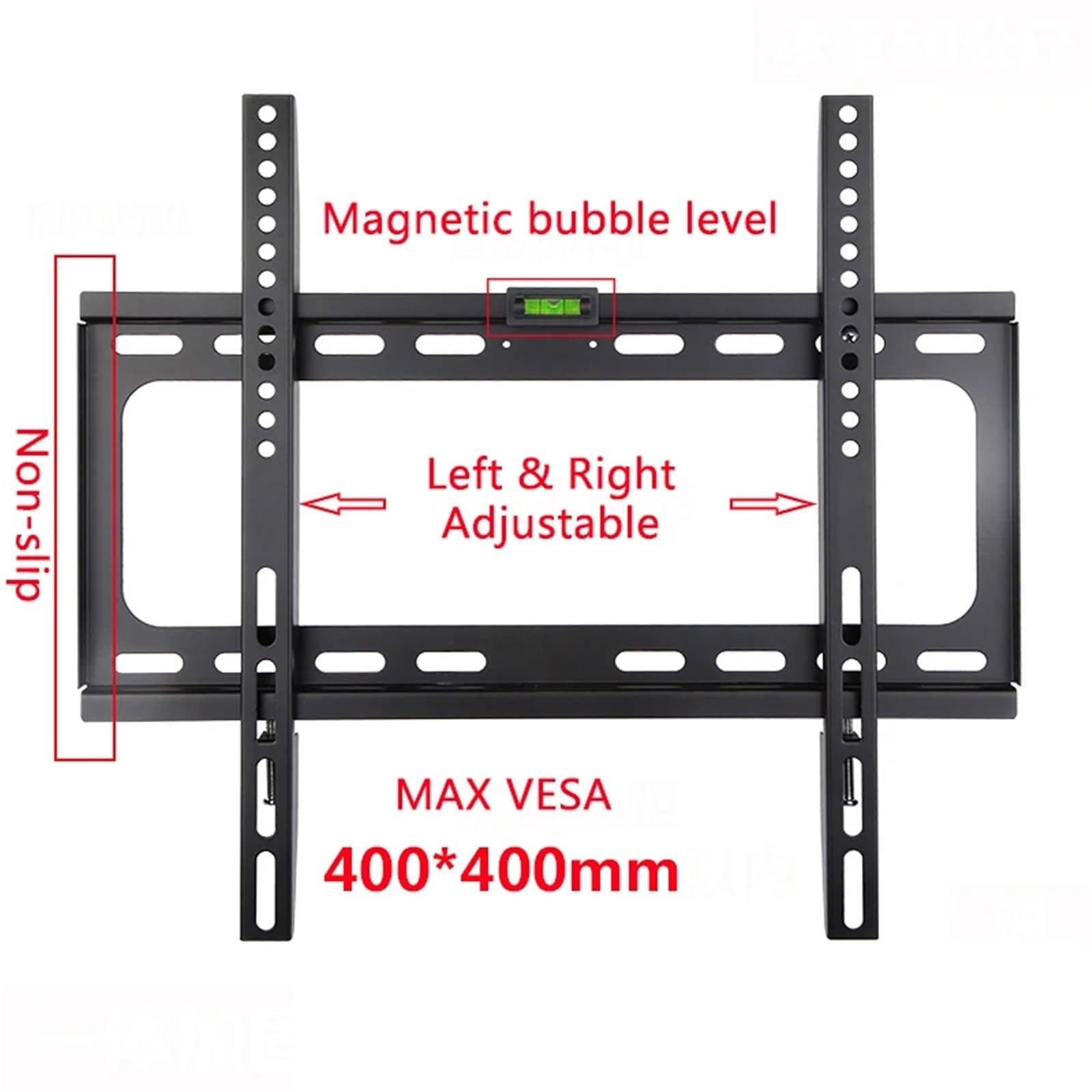Soporte Universal para TV, Soporte de Pared para la mayoría de televisores de 26 a 55 Pulgadas, Soporte para televisores de Plasma o curvos.