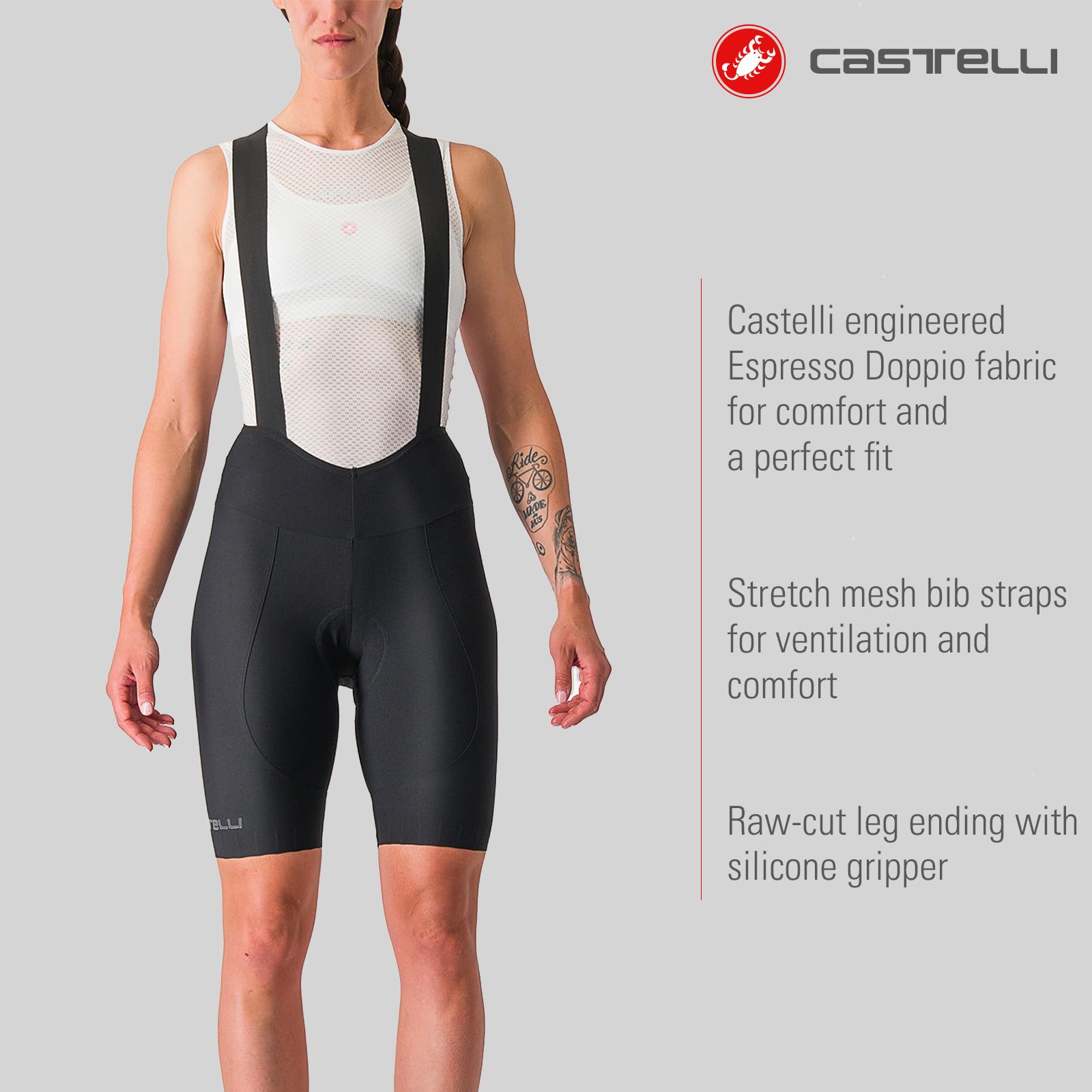 CASTELLI - Bermuda Donna Espresso DT, Pantaloncino da Ciclismo Donna