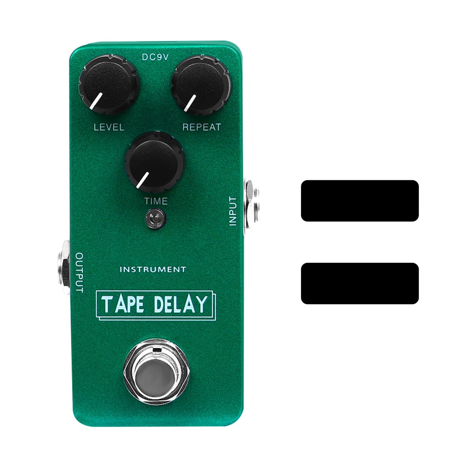 Pedal de Efectos de Guitarra Eléctrica, Retardo de Distorsión de Cinta con Tecnología Híbrida Digital de Señal Seca Analógica, Carcasa Totalmente Metálica True Bypass para Señales