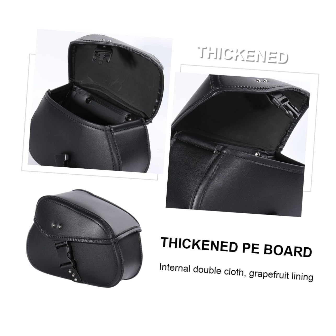 Borsello Moto in Pelle Pu Doppio Tasche Spaziosi Design Elegante per Attività Esterne