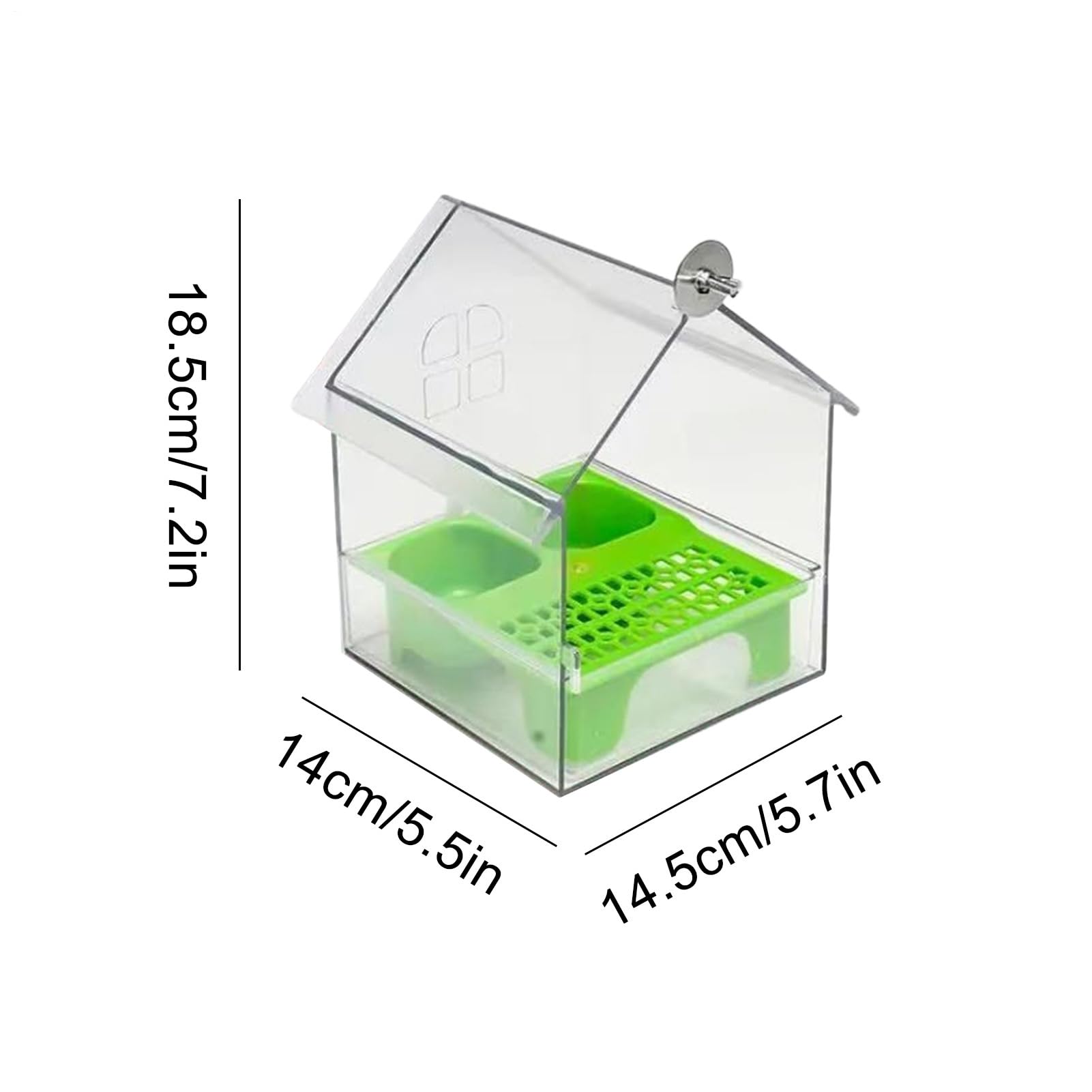 s Casa para Pájaros Exterior y Bebedero Transparente | Bol de Comida para Pájaros Para Periquitos, Colibríes, Pinzones, Balcón, Patio, Jardín, Patio Trasero, Observación de Aves y