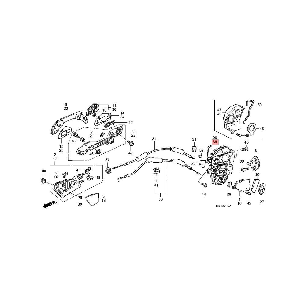 Amazon.com: Genuine Honda 72650-TC0-T12 Left Rear Door Power Latch