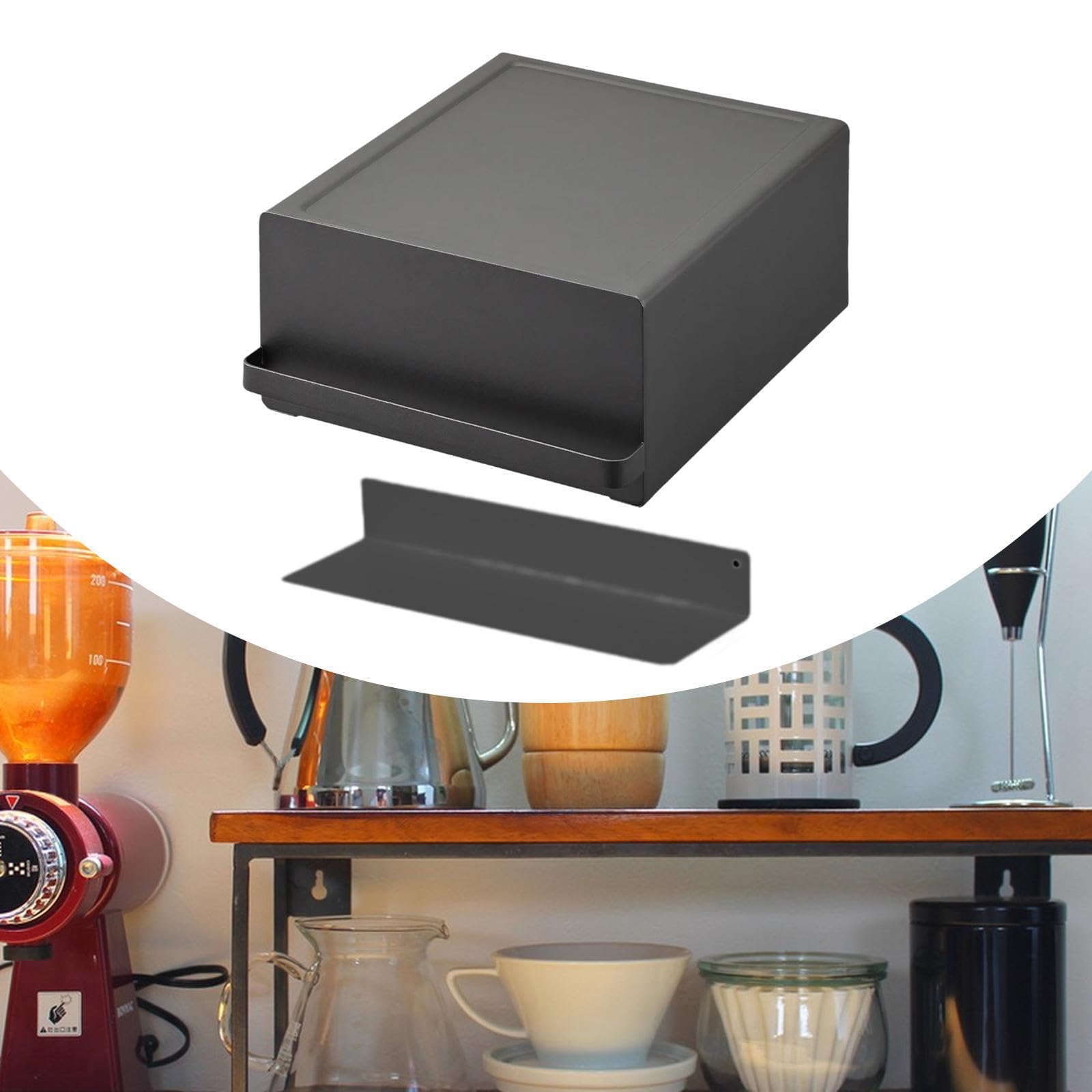 Dispensador de Cápsulas de Café, Bandeja de Almacenamiento de Cápsulas de Café para Instalación en El Hogar, Negro, tal como se describe