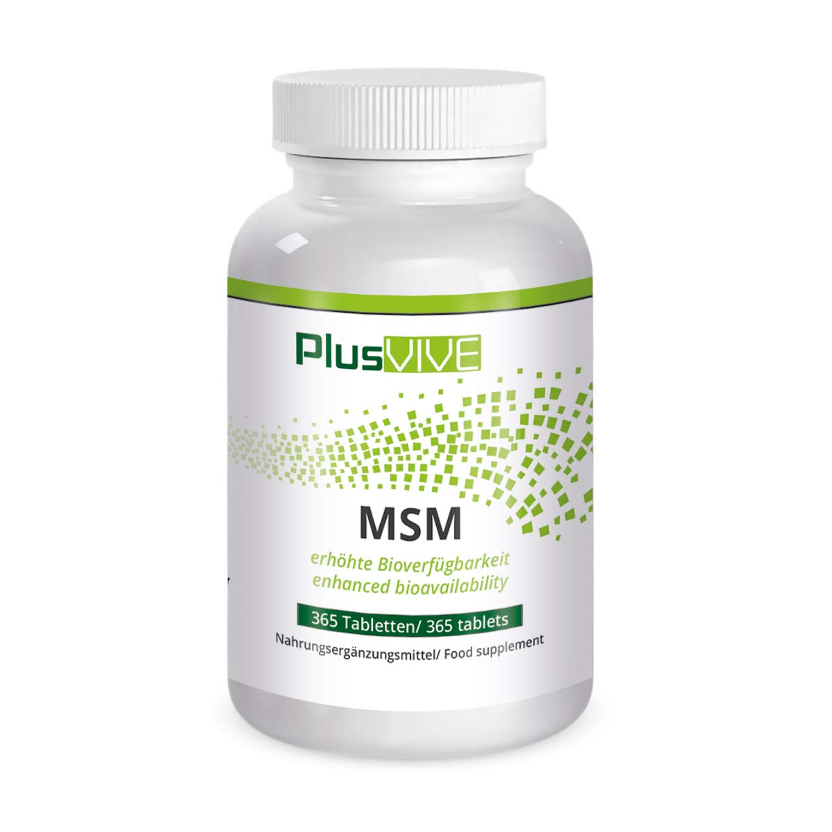 Plusvive - 365 gélules de MSM avec matrice de biodisponibilité, (1 000 mg)