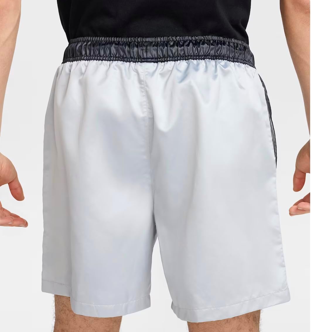Nike Sportswear Club Men's Flow Satin Football Training Shorts Large Gray/Black