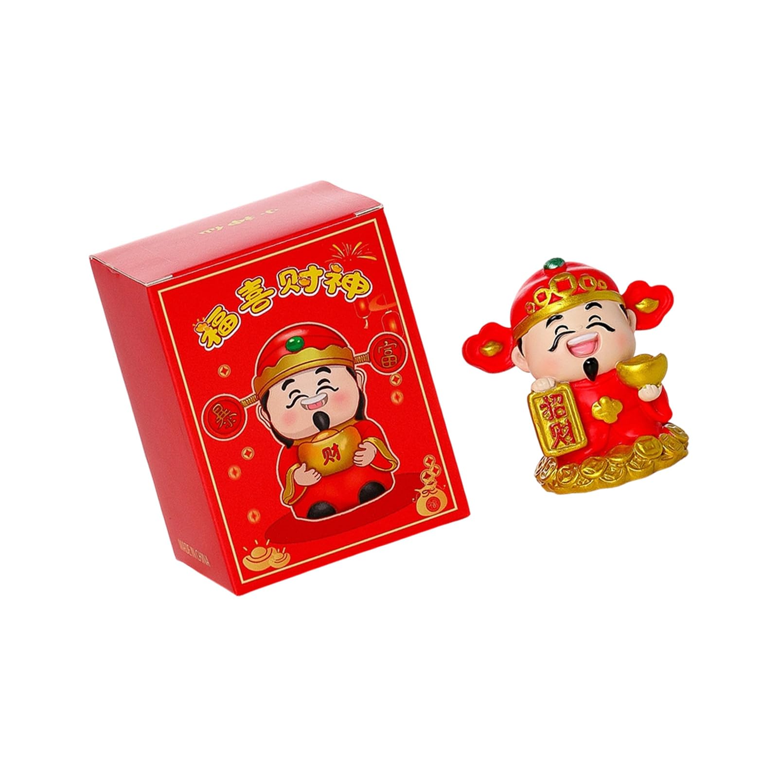 Foloda C God Of Fortunes Figurine Resins Sculpture Fengshui Decor Desktop Bring Wealth God Of Wealth Of Fortunes Aishen Figurine Sculptures