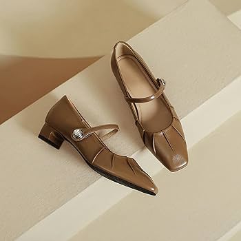 Mary Amazon.com: Mary Jane Shoes Women Square Toe High Heel