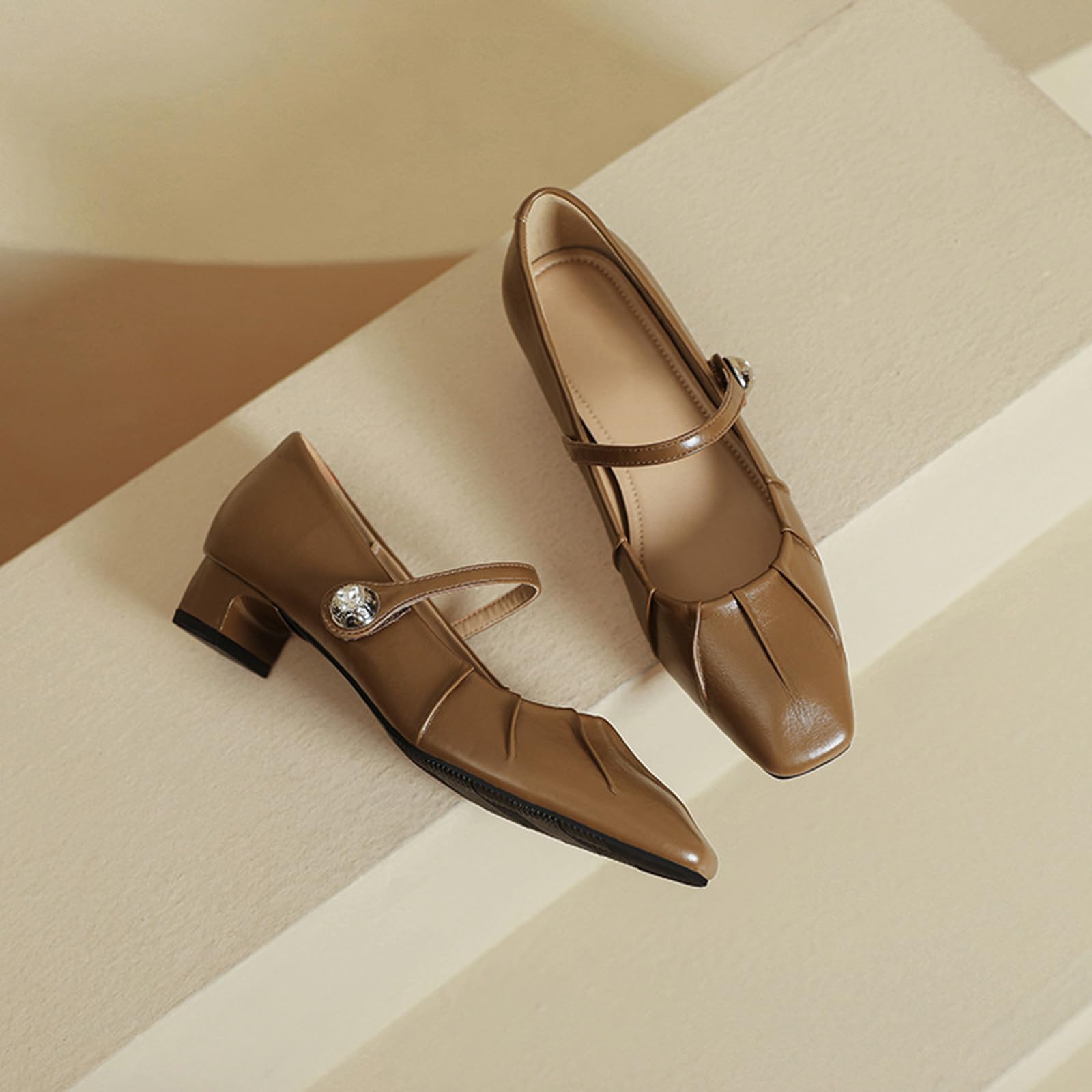 靴 Angled heel square shoes Amazon.com: ZFBBD Women's Mary Jane Pumps, Spring/Autumn