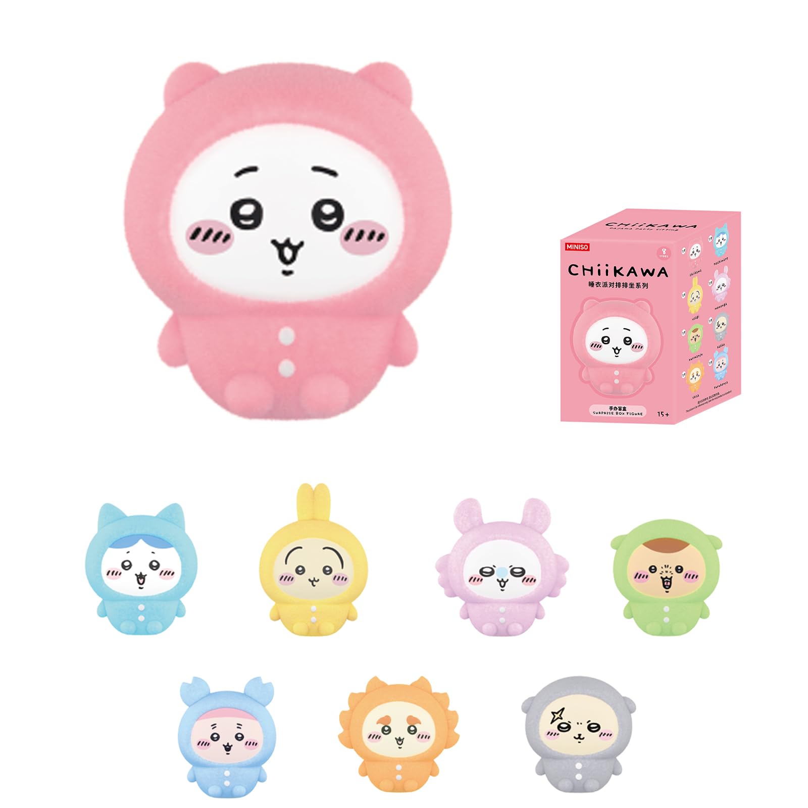 Amazon.com: MINISO Chiikawa Plush-Style Pajama Party Sitting