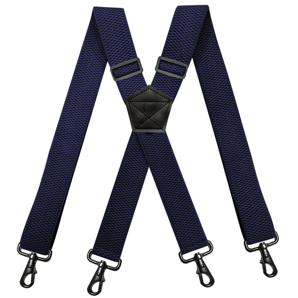 Bretelle Ausukler Unisex - Extra Forti, 2.5cm, Con Moschettone, Per Jeans E Pantaloni