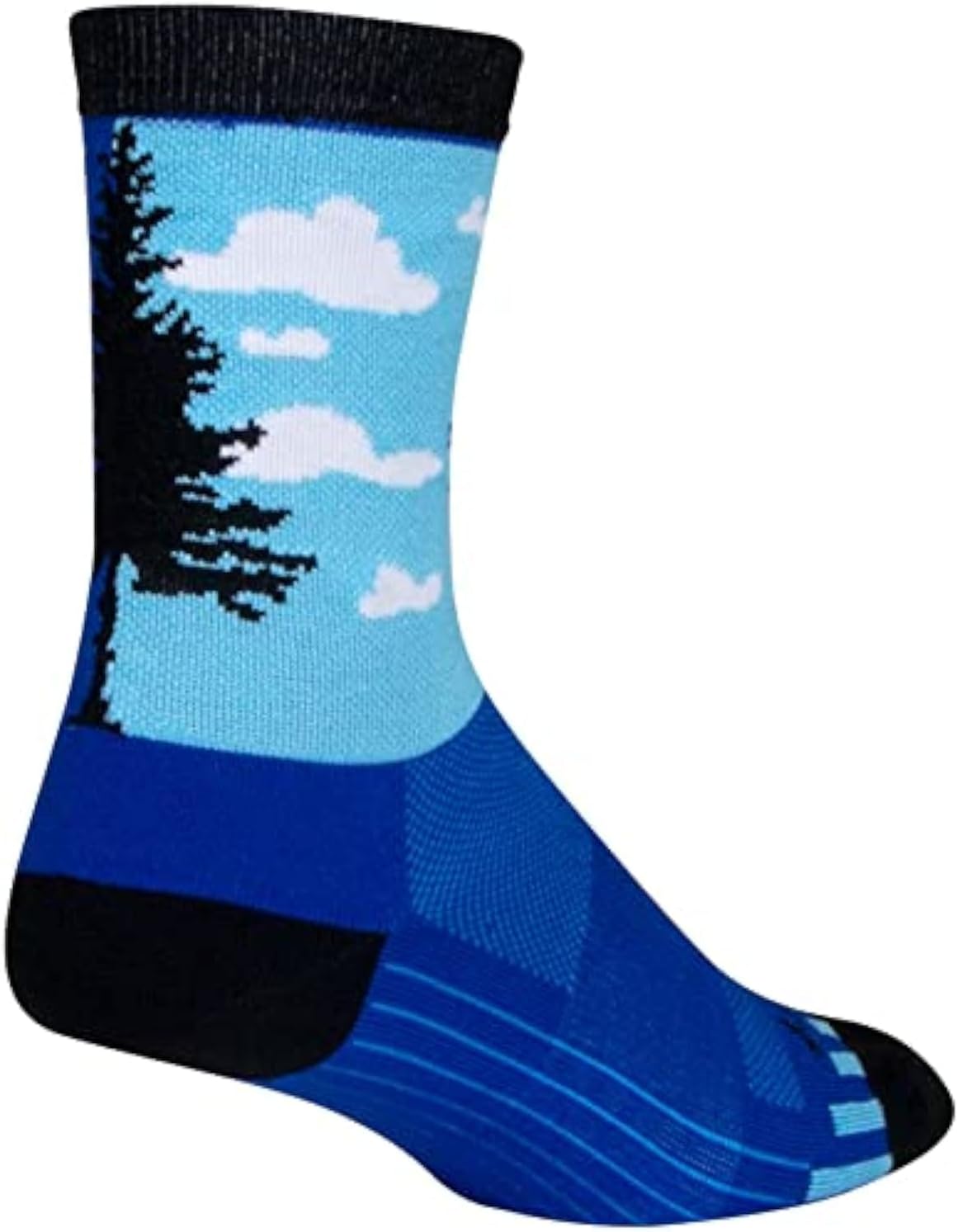 SockGuy Crew 6in Night & Day Cycling/Running Socks (Night & Day - L/XL)