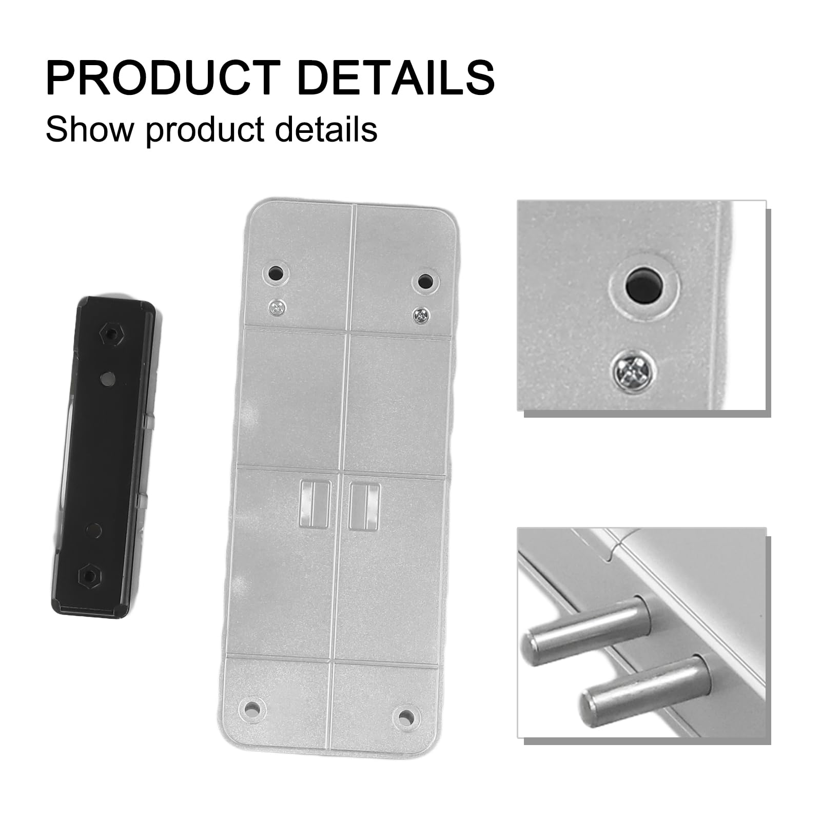 Cerradura de puerta invisible inteligente para Tuya - Cerradura de puerta invisible de madera con aplicación para el hogar, hotel, oficina (cerradura para tuya plateada)