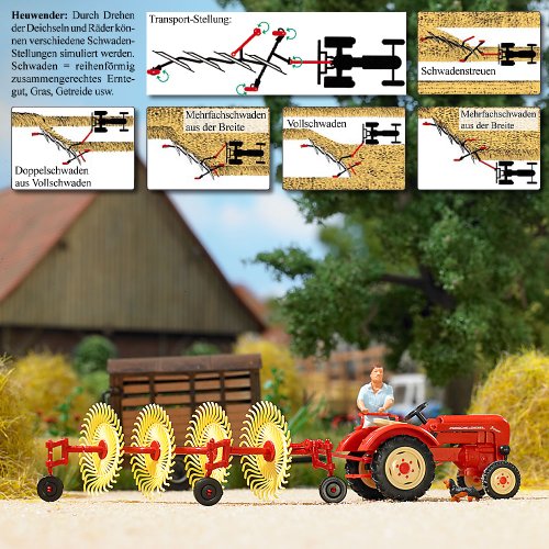 Preisvergleich Produktbild Busch 50007 - Traktor Porsche mit Bautz-Spinne BS4