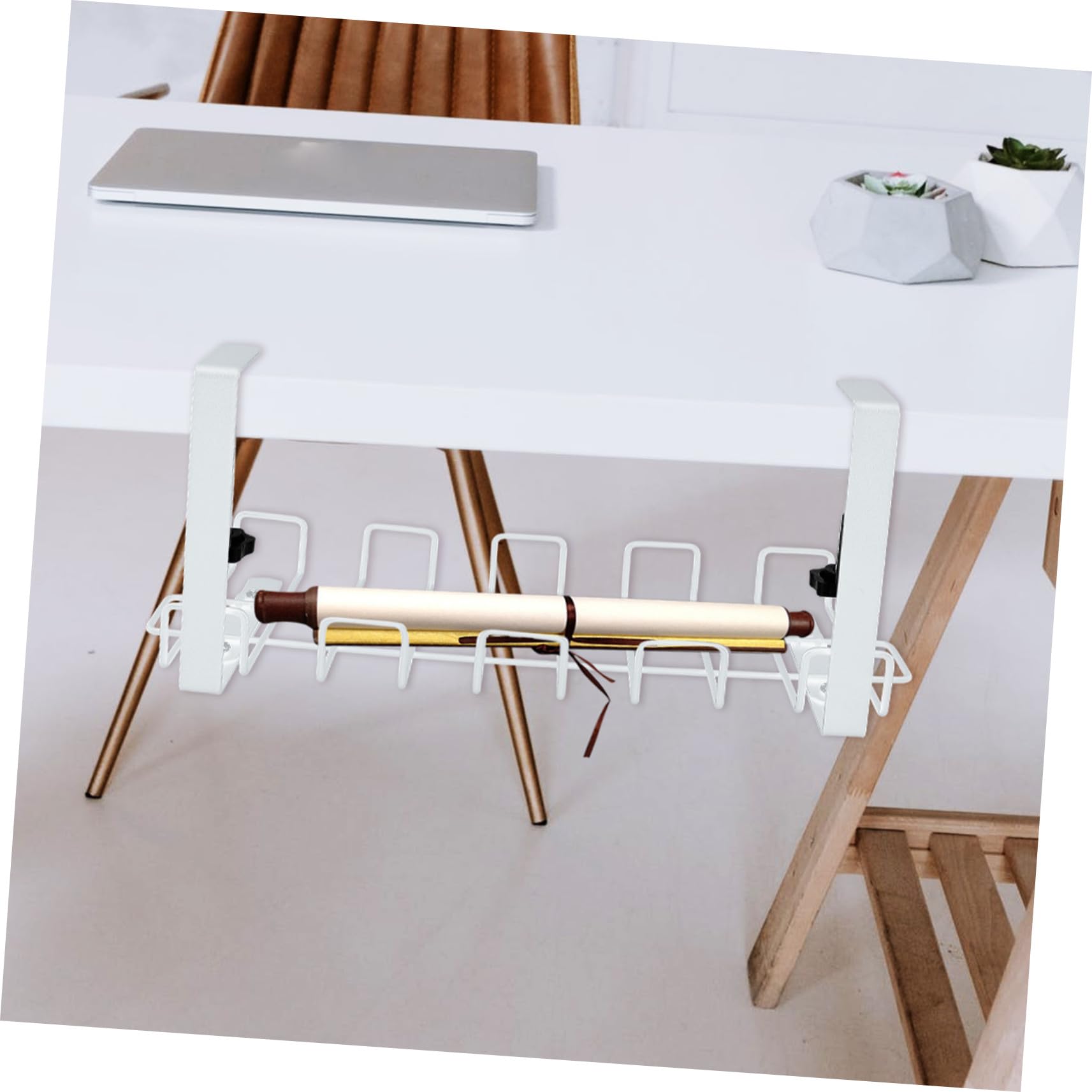 Bandeja Organizadora para Cables bajo Escritorio con Diseño Compacto y Montaje sin Taladro para Gestión y Orden Espacios Pequeños
