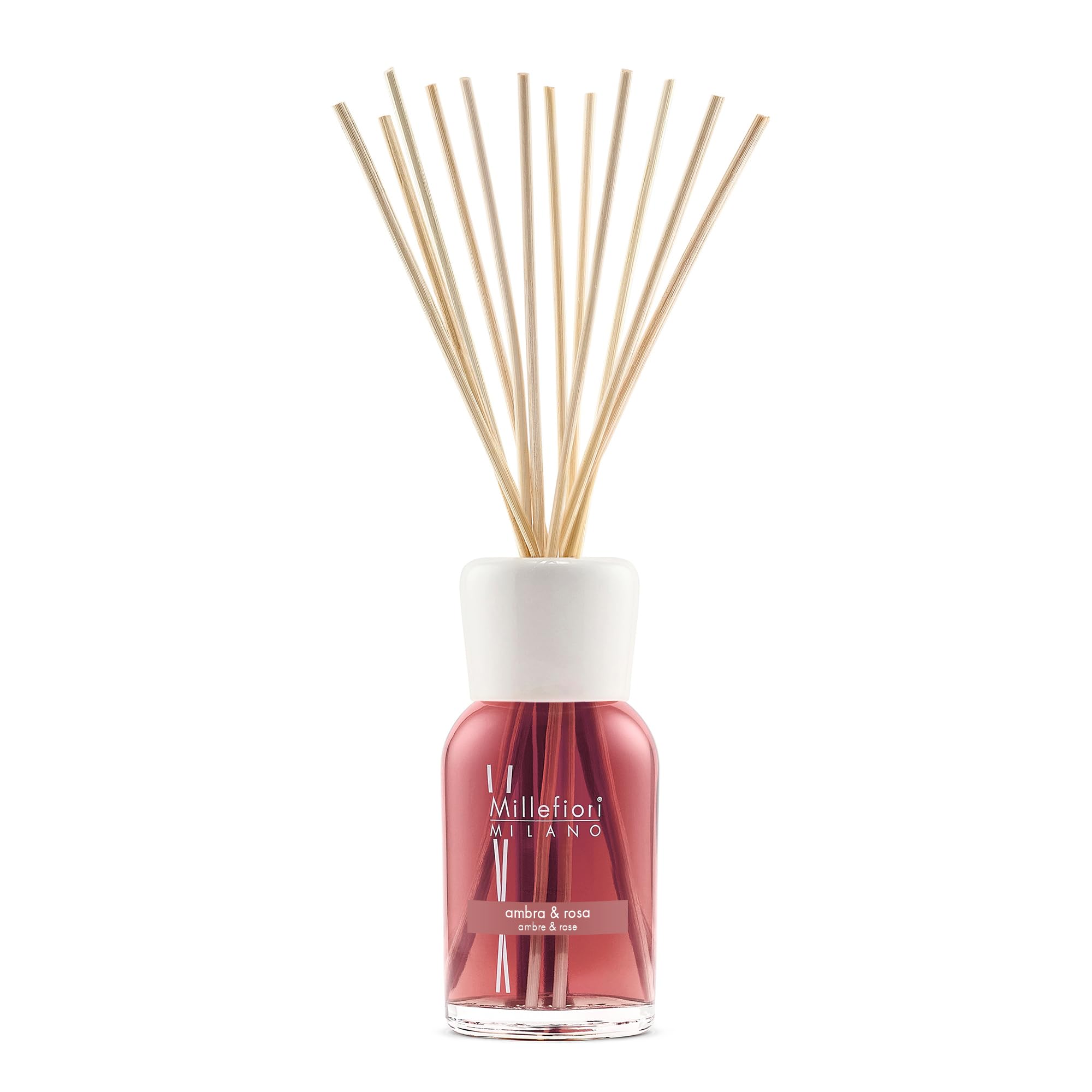Millefiori Milano Diffuser with Sticks 500 ml Amber & Pink
