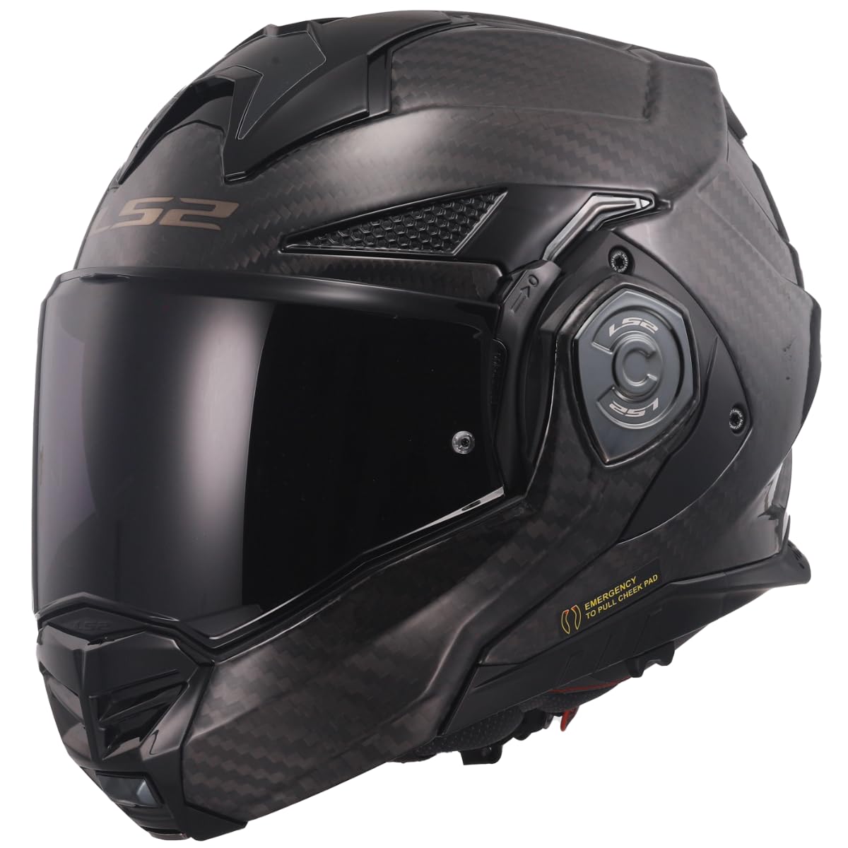 LS2, Casco Moto Modulare ADVANT X CARBON Matt Carbon, S