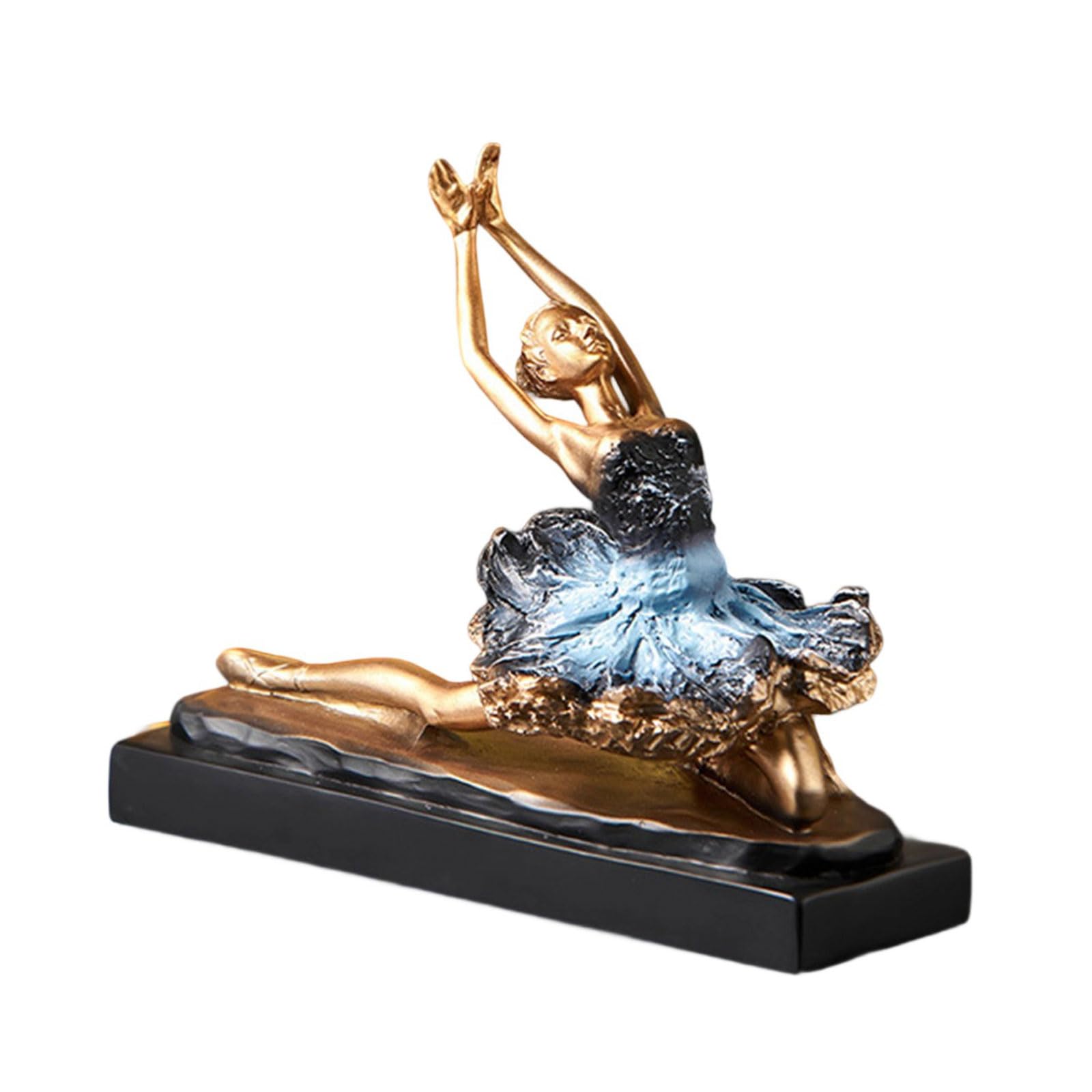 ZBIianxer European Ballet Dancer Sculpture Figurine Statue Home Decoration for Entryway Display Ballet Dancer Figurine