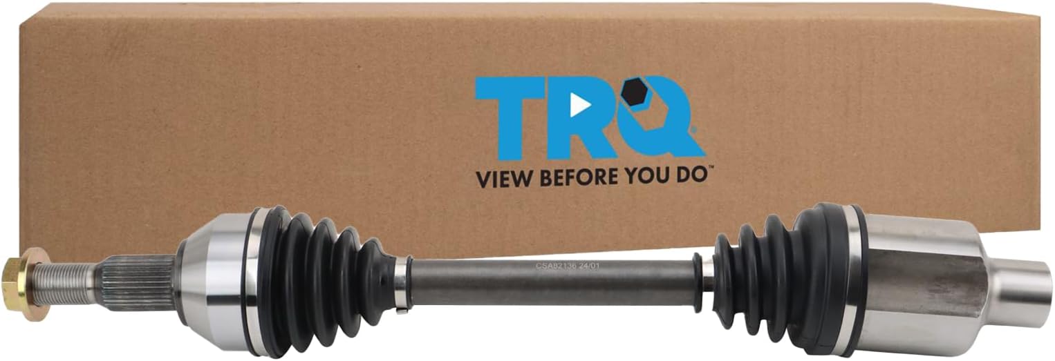 TRQ Front Passenger Side CV Axle Assembly Compatible with 2009-2017 Chevrolet Traverse 2008-2017 Buick Enclave 2007-2016 GMC Acadia 2017 Acadia Limited 2007-2010 Saturn Outlook