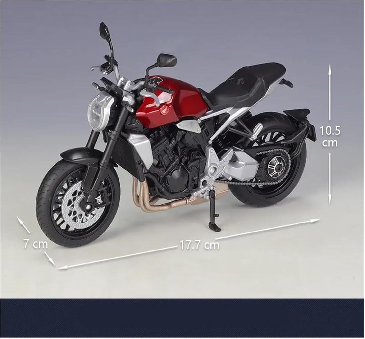 Mini Simulation Motorcycle Toys 1:12 for Honda CB1000R Alloy Simulation Racing Car Model Children's Gift Adult for Boys(Black)