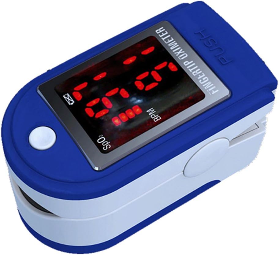 Contec Fingertip Pulse CMS 50DL Oximeter And KIKAR Rubber Protector Supersaver Package - Colour Blue