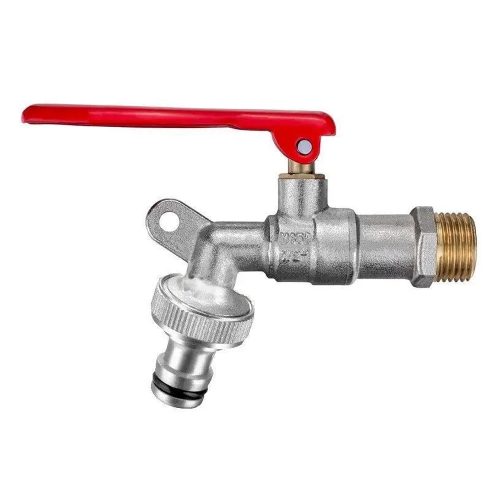 Irfhdcx Dn15-Nipple Outside Tap Lockable Outdoor Garden Faucet Dn15 Dn20 Public Places Brass Preventing Water Theft(Dn15-Nipple)