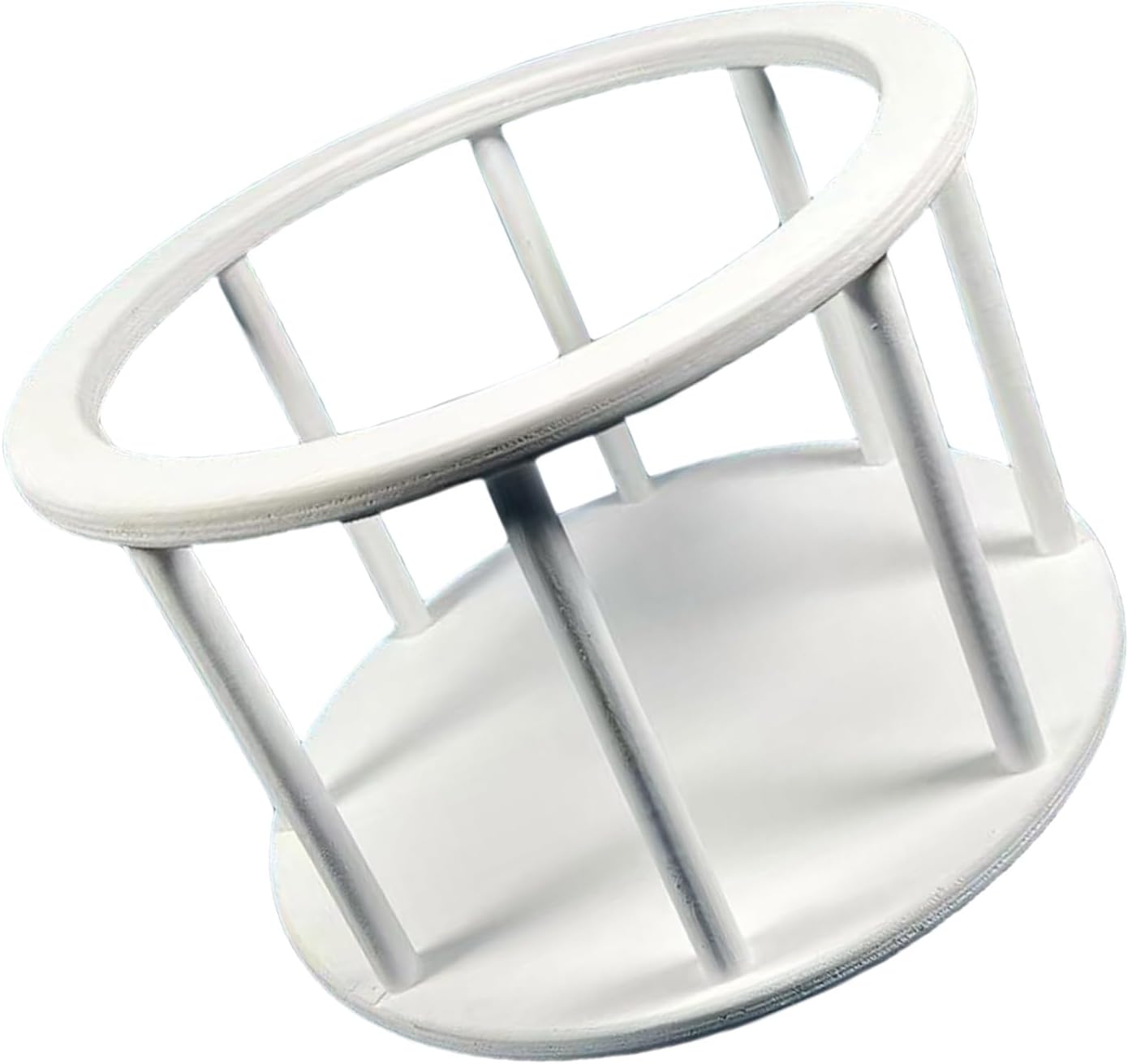 幼児用写真小道具 ラウンドバスケット クラシカルホワイト仕上げ 万能ベビー写真 組み立て簡単 ベビーフォト小道具 アマチュア写真家