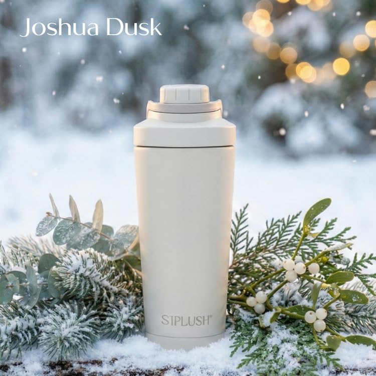 Miniatura 2 de Paradise - Botella agitadora de proteínas de acero inoxidable aislada de 24 onzas, apta para lavavajillas, con cepillo de tapa y funda protectora,