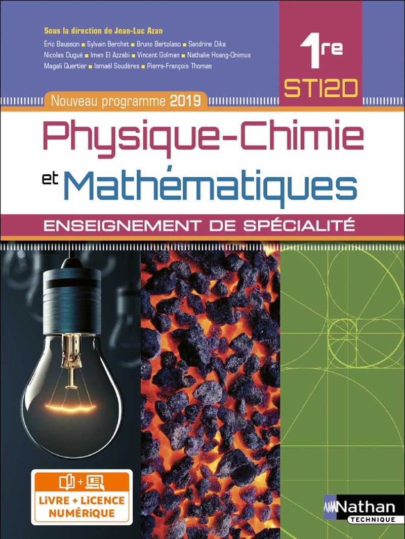 Physique-chimie et Mathématiques - 1re STI2D - Enseignement de spécialité