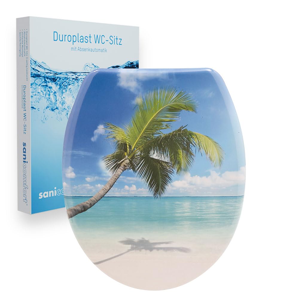 Abattant de WC automatique sanicomfort en Duroplast pour fermeture silencieuse