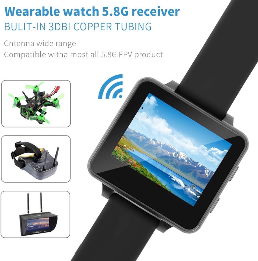 virhuck t909 2 tft lcd fpv monitor watch 5.8ghz 32ch price
