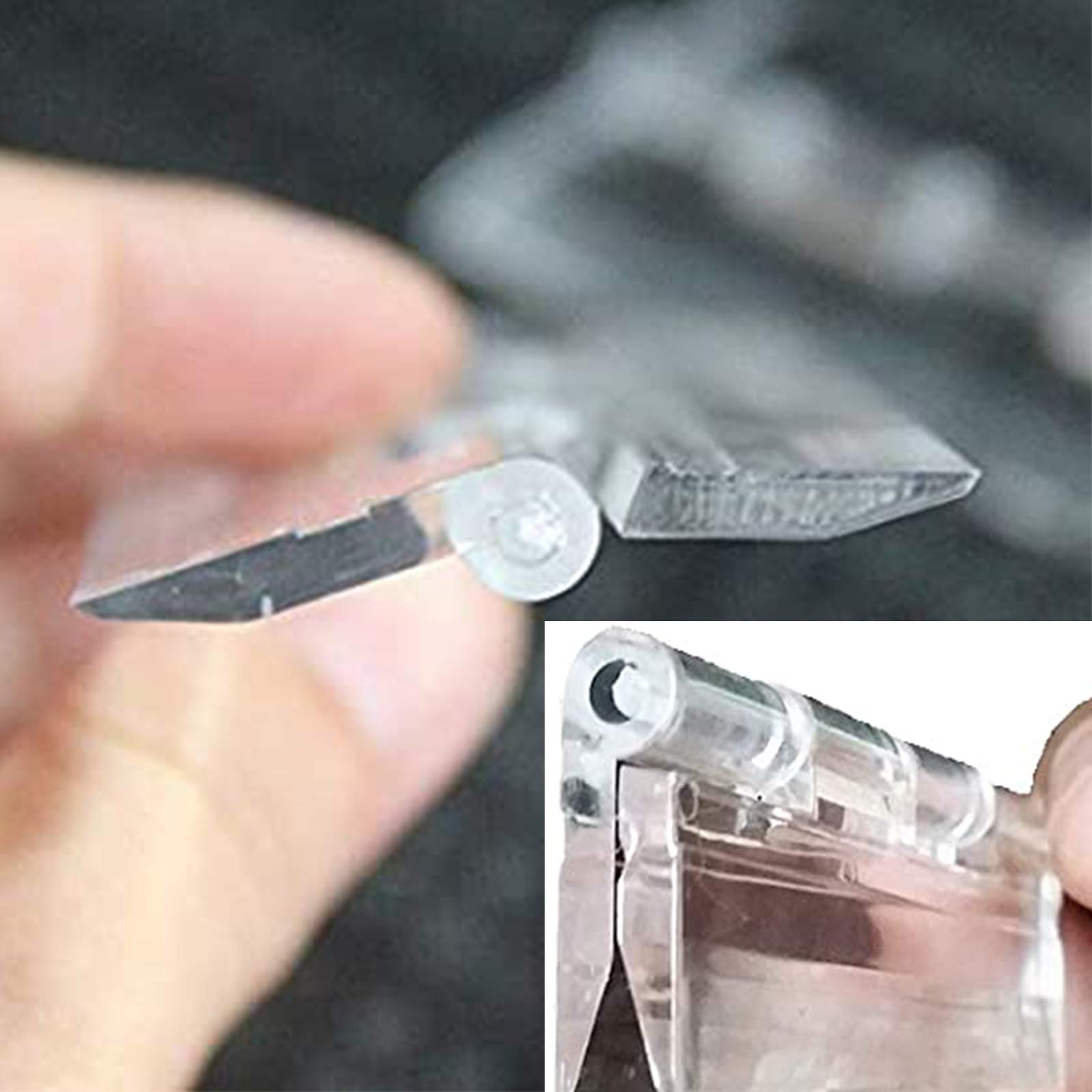 NOLITOY 4 Stück Transparente Selbstklebende Acrylscharniere Kunststoffscharnier Widerstandsfähig