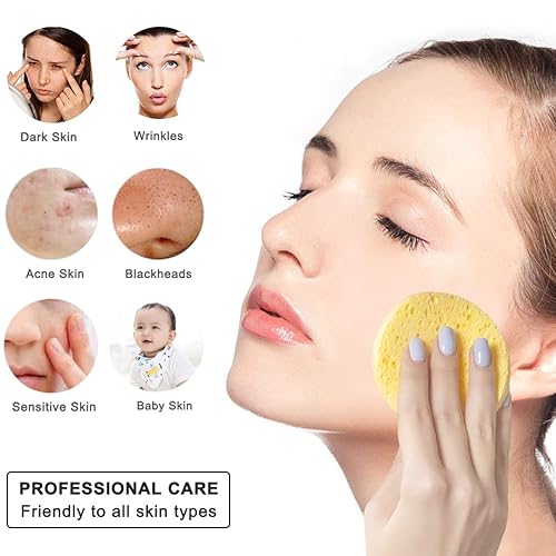 Miniatura 9 de 50 esponjas faciales comprimidas para limpieza diaria y exfoliación suave, esponja de celulosa 100% natural, perfecta para eliminar la piel muerta,