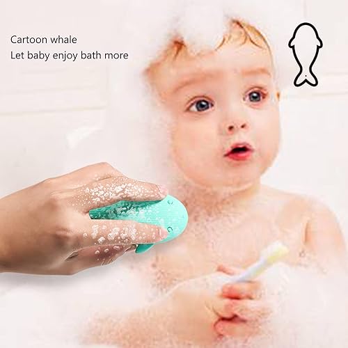 Miniatura 6 de Cepillo de baño de silicona para bebés, cepillo de masaje para bebés, cepillo exfoliante para piel seca, cuidado del cabello