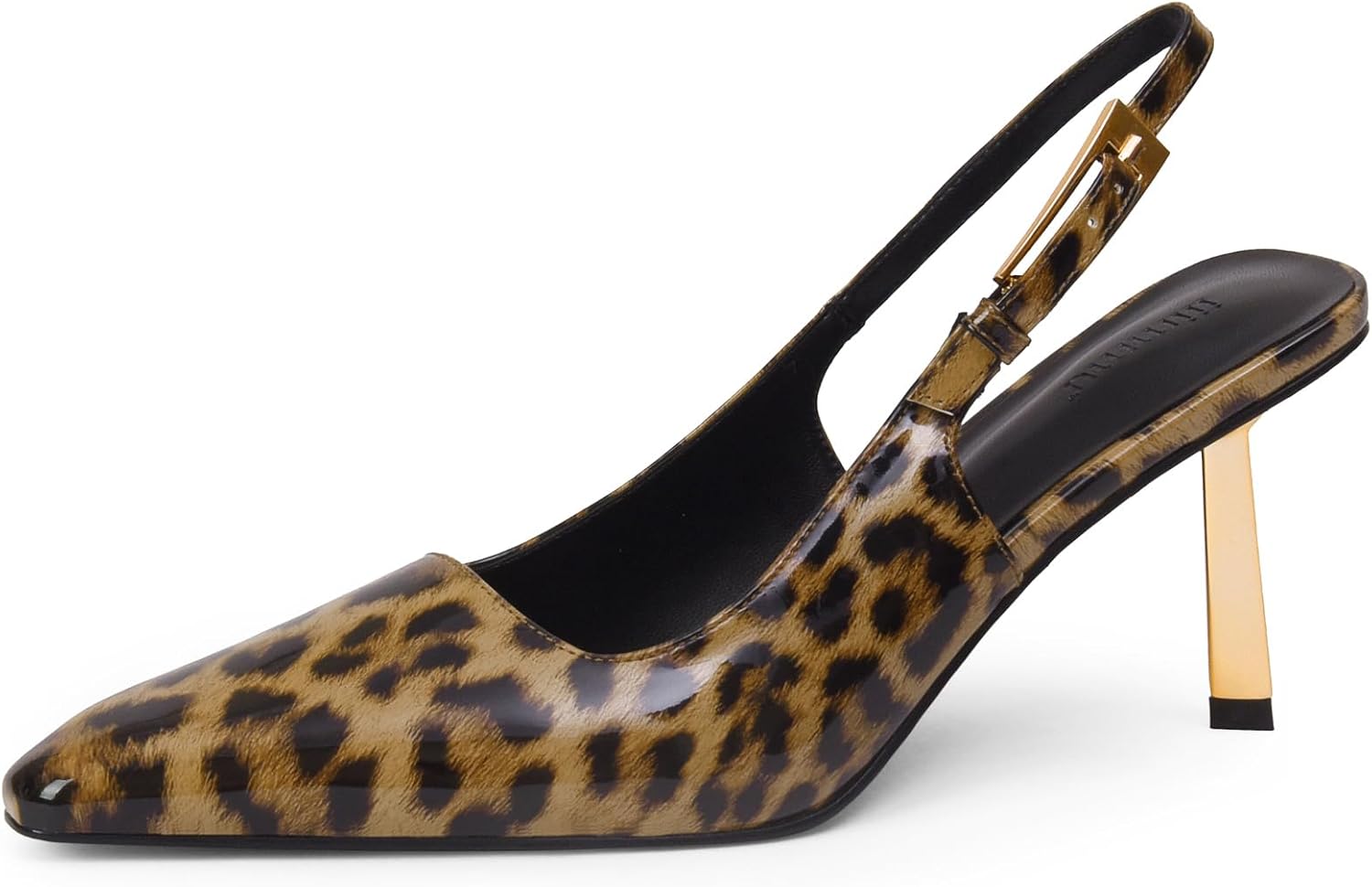 iiimmu Slingback Heels for Women 3.5 in / 4 in Kitten Heel Closed Toe Pumps Dress Shoes