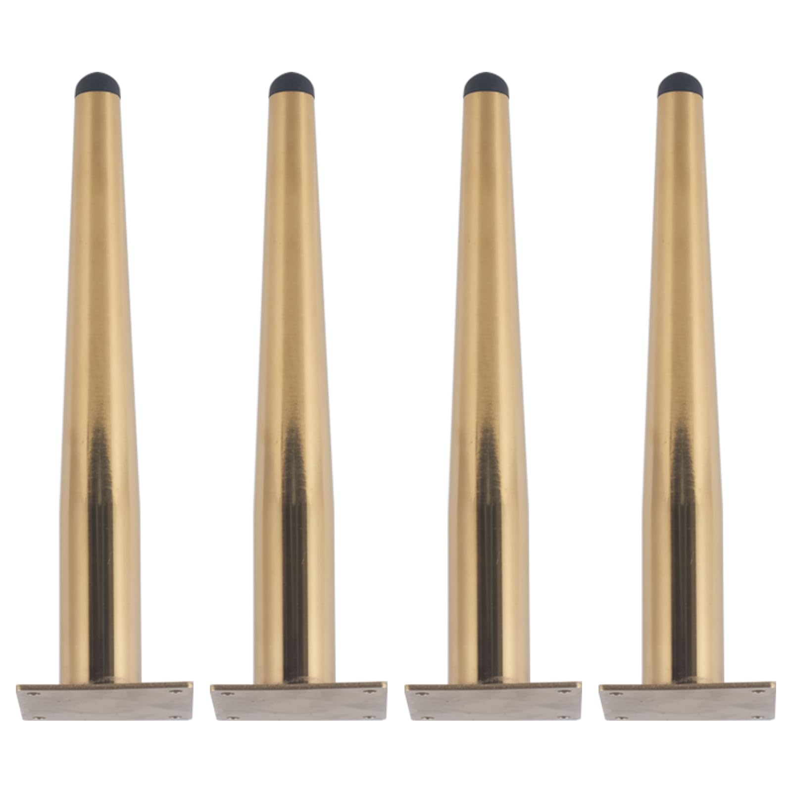 Gambe per Mobili Piedini per Tavolo In Metallo da 30 cm 4 Pezzi Supporto In Acciaio Inossidabile Dorato Superficie Galvanizzata Altezza Piedini per Divano: 15-30 cm Piedini per Mobile da 30 cm/11,8"