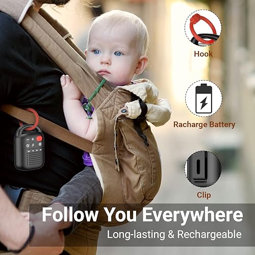 Miniatura 3 de ColourNoise Máquina de sonido portátil, máquina de ruido blanco, recargable con 30 sonidos relajantes, volumen ajustable, luz nocturna, 4 funciones