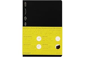 Nitoms STALOGY 365DaysNotebook: Nanami A5 Notebook for Daily Note Taking and Organization