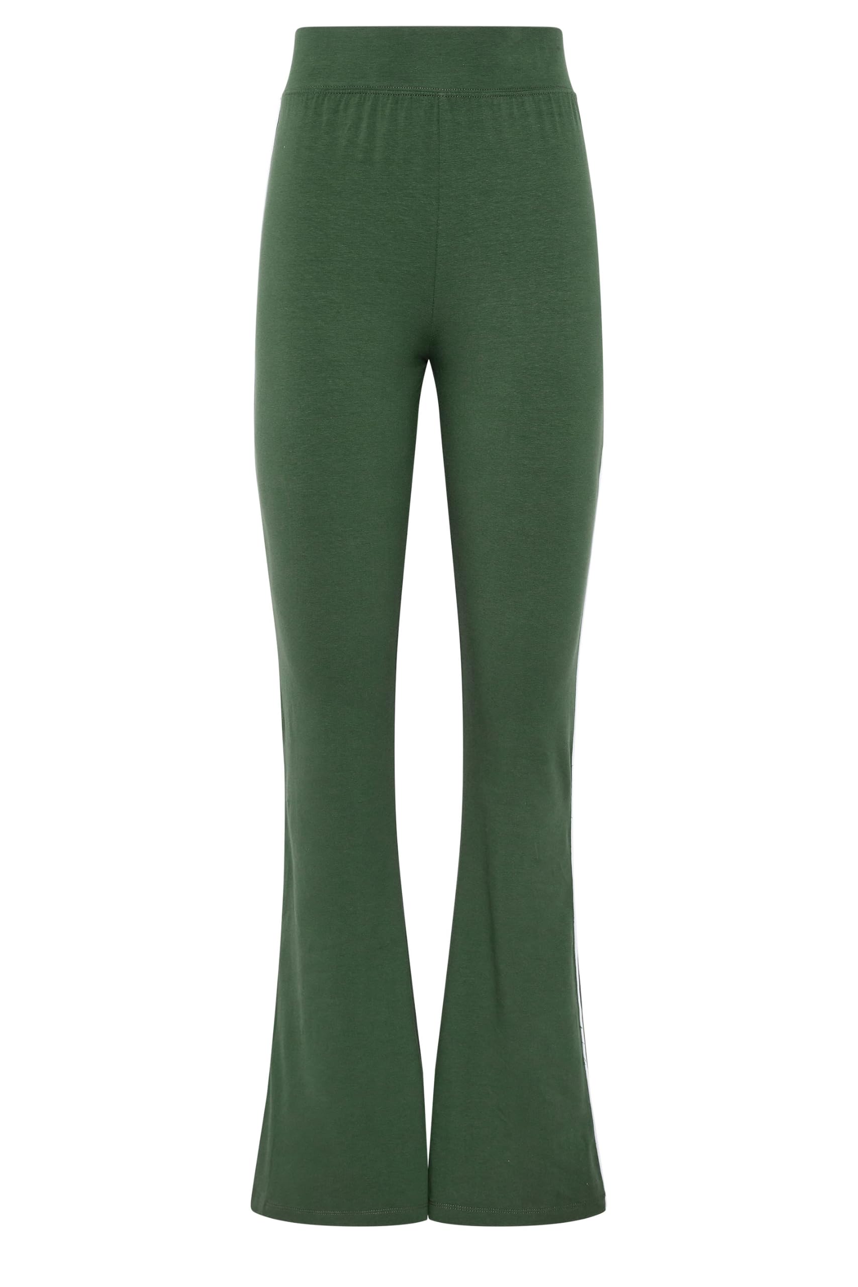 Long Tall Sally Women's Green Tall Striped Flare Leggings In | : Large