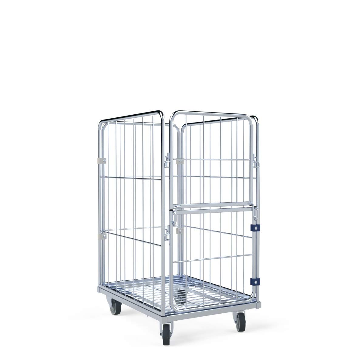 Wäschewagen 600x810x1350 mm 4-seitig mit Stahlboden