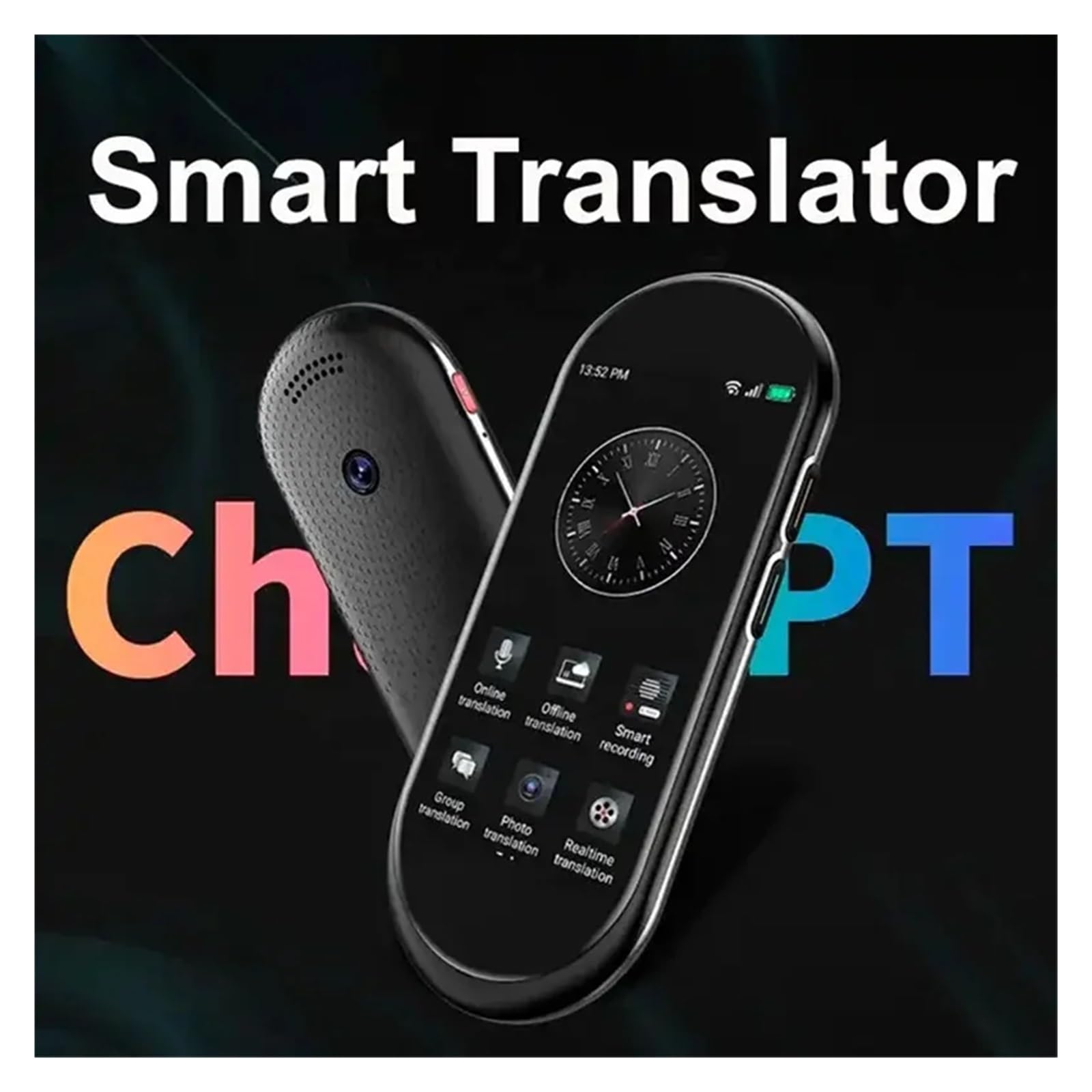 Amazon.co.jp: スマート翻訳機 1 PCS 音声翻訳機 4.1インチ チャット