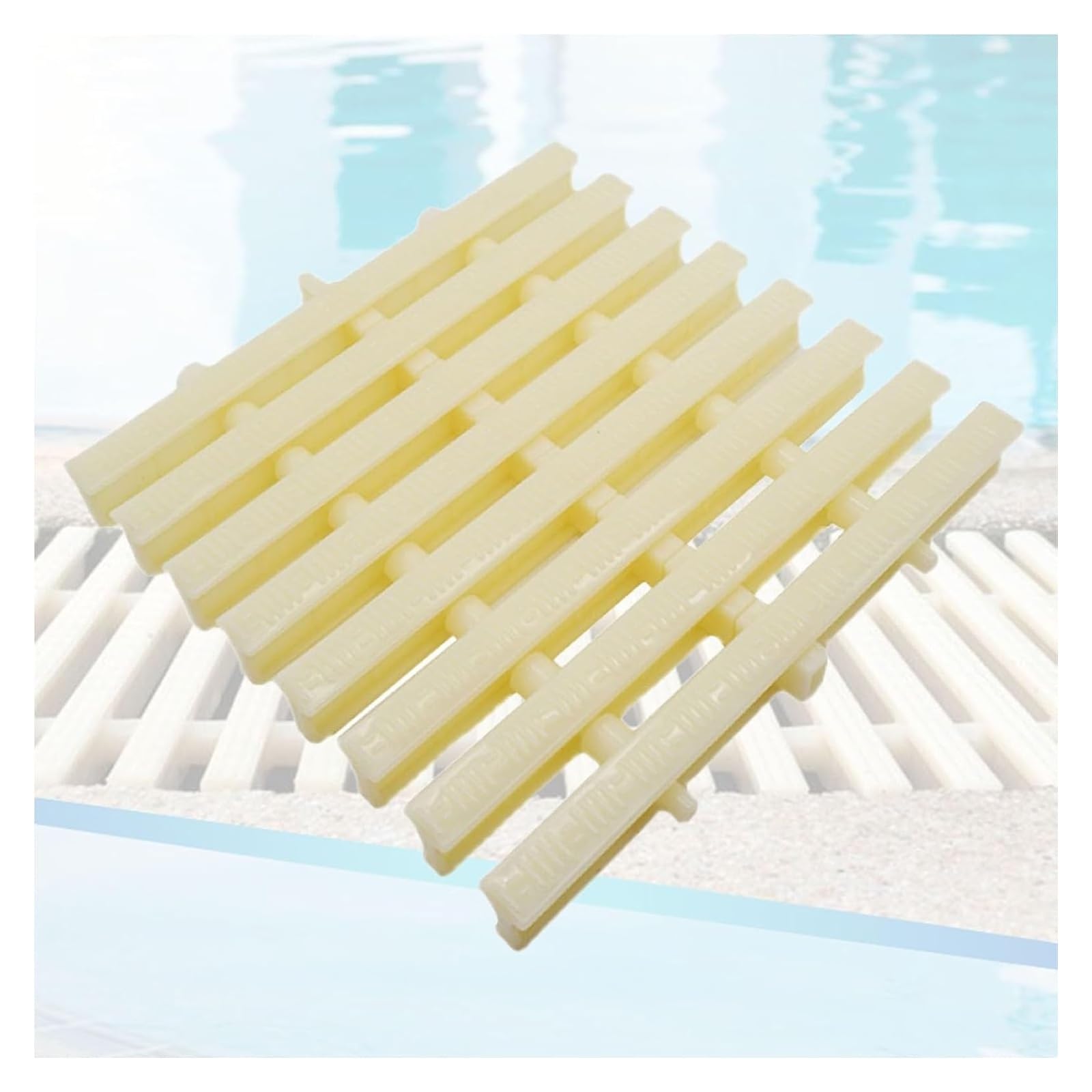 Grille de drainage de piscine pour allée de jardin et terrasse en plastique robuste