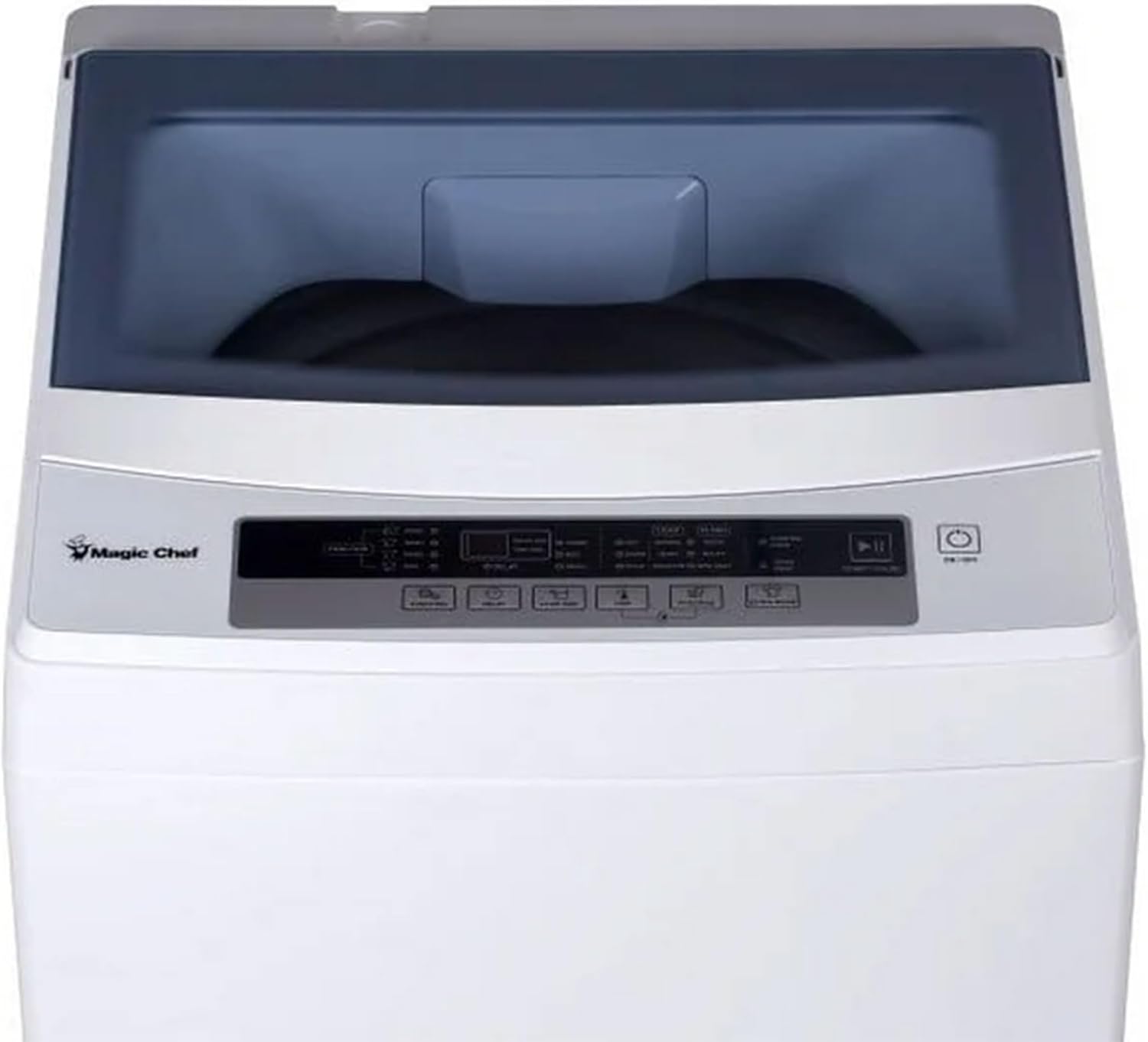 Magic Chef 1.7 Cubic Feet Top Load Compact Washer with LED Display, 6 Cycles, Delay Start Function, 3 Water Levels & 3 Temperature Settings, White