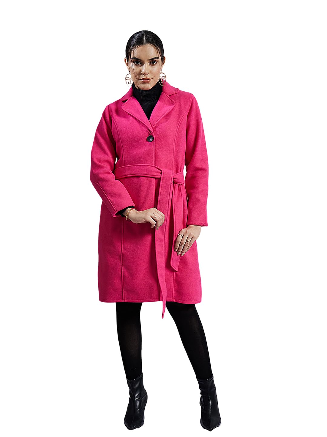 poshbery Fuchsia Wollen Coat-picture-51