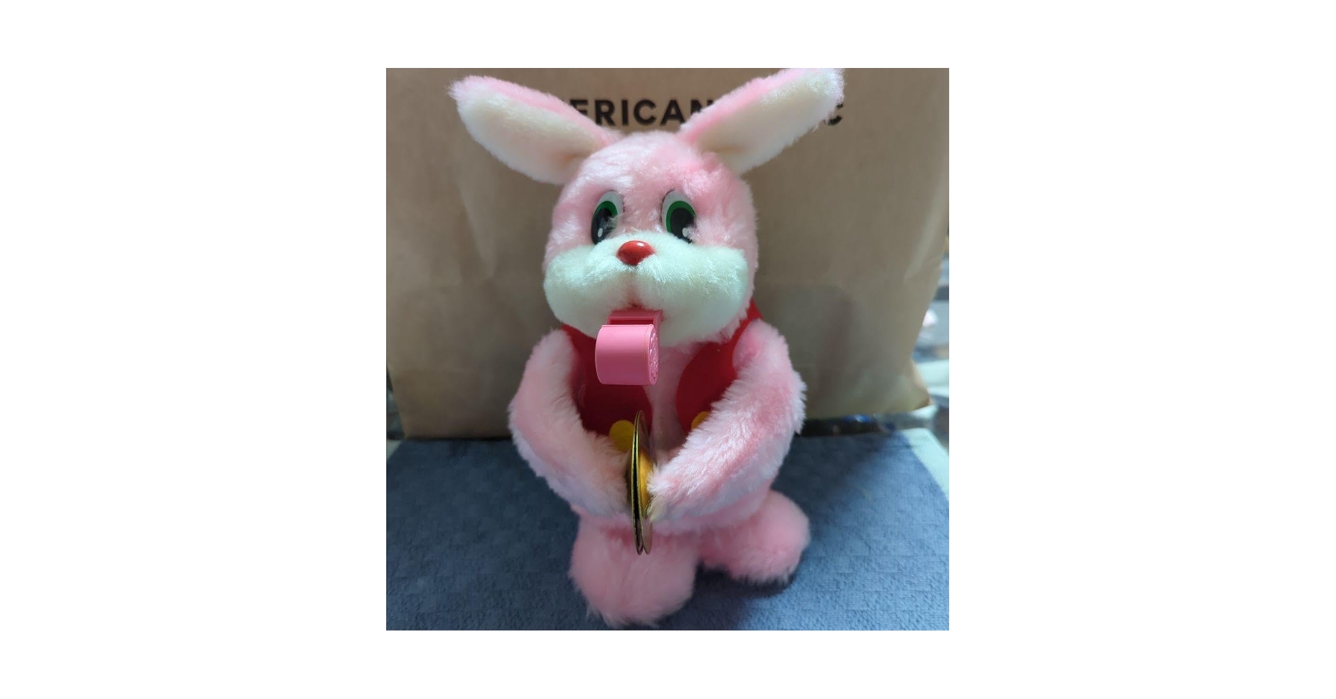 あぶない刑事ウサギぬいぐるみ あぶない刑事登場 レトロうさぎぬいぐるみ うさぎのシンバル