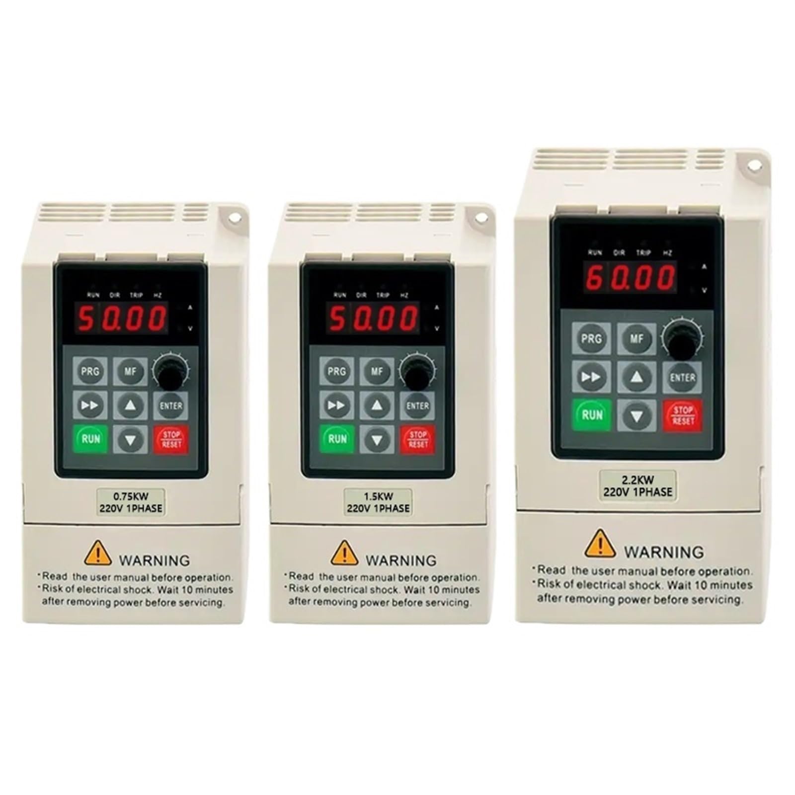 SSDXFJZR 1PCS VFD 1ph 220V Inverter 0.4KW 0.75KW 1.5KW 2.2KW Output 1PH 220V Submersible Pumps Unidirectional Motor Speed Control AC Drive(0.4kw-0.5hp,1PH AC220V-1PH AC220V)