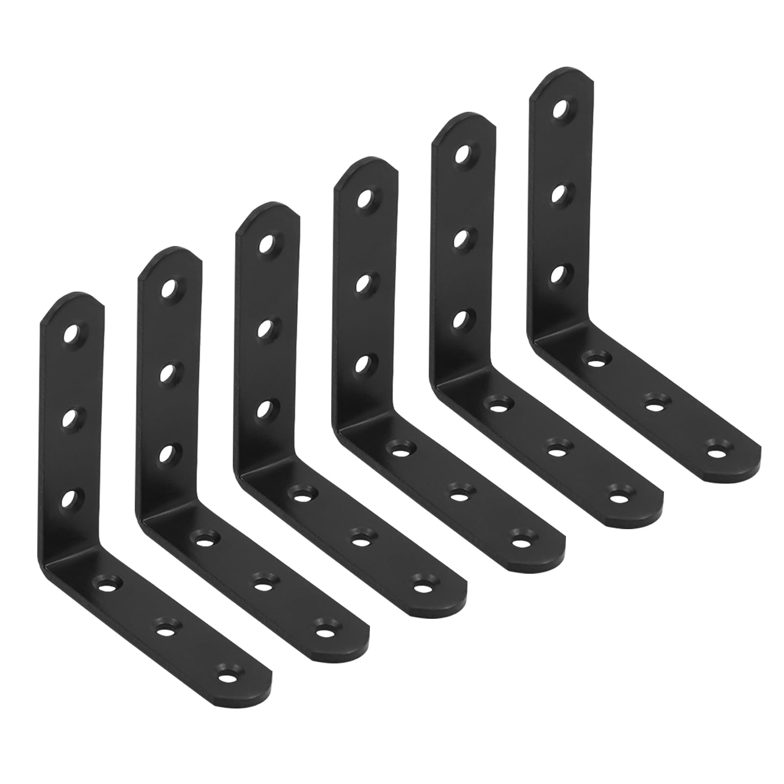 Équerre étagère murale de fixation 80x80mm lot équerre metal noir pour meubles